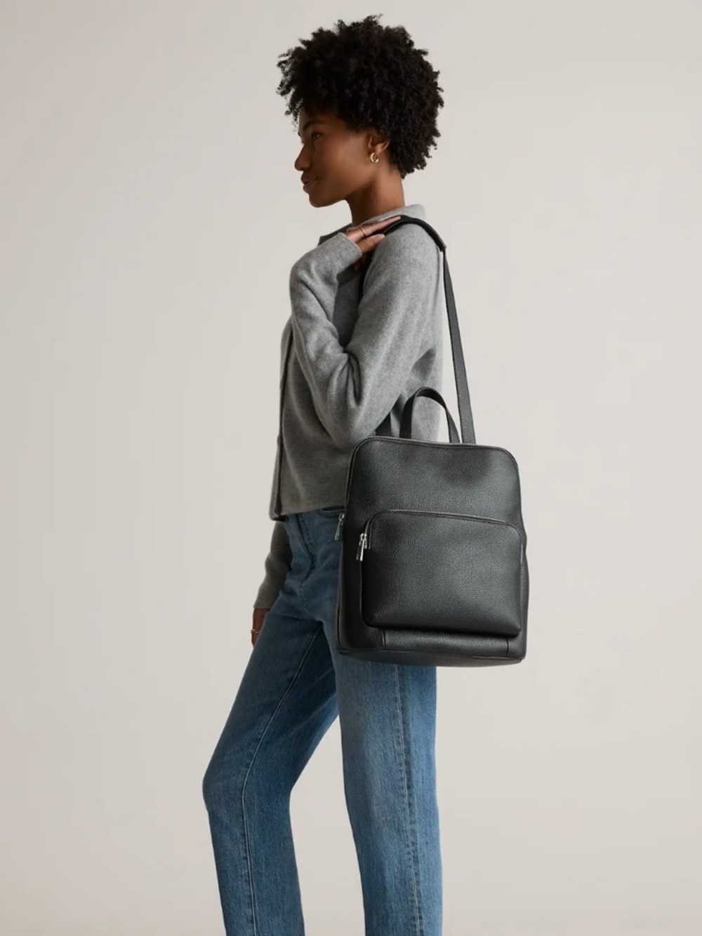 Quince Italian Leather Convertible Backpack - Picture 2 of 7